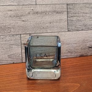 LSA International small square blown glass votive holder